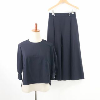 ルネ(René)の美品 Rene ルネ セットアップ S ポリエステル 綿 パンツ 7分袖 レディース AT263A23 (スーツ)