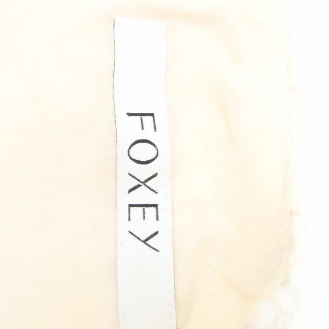 FOXEY(フォクシー)のFOXEY フォクシー ワンピース L ナイロン ツイード ノースリーブ アイボリー 膝丈 レディース AT265A23  レディースのワンピース(ミニワンピース)の商品写真