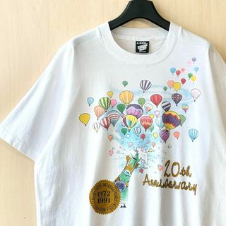 スクリーンスターズ(SCREEN STARS)の90s USA製古着　ヴィンテージ　Tシャツ　バルーンフェスティバル　色とりどり(Tシャツ/カットソー(半袖/袖なし))