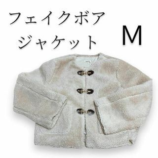 Mフェイクボアジャケットスプリングフリースブルゾンショートコート(毛皮/ファーコート)