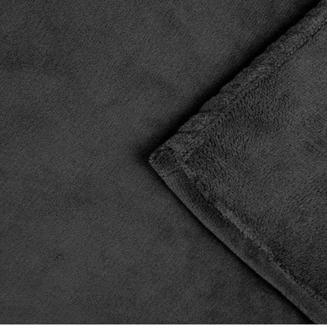 着る毛布　毛布　ブランケット　ガウン　ダークグレー　あったか　ボアフリース レディースのルームウェア/パジャマ(ルームウェア)の商品写真