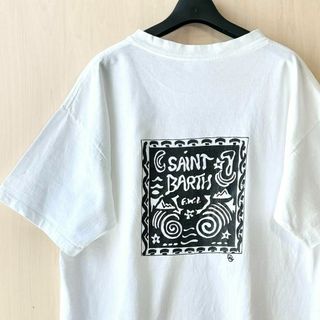 ヴィンテージ(VINTAGE)の90s USA製古着　ヴィンテージ　Tシャツ　サン・バルテルミー島　幾何学(Tシャツ/カットソー(半袖/袖なし))