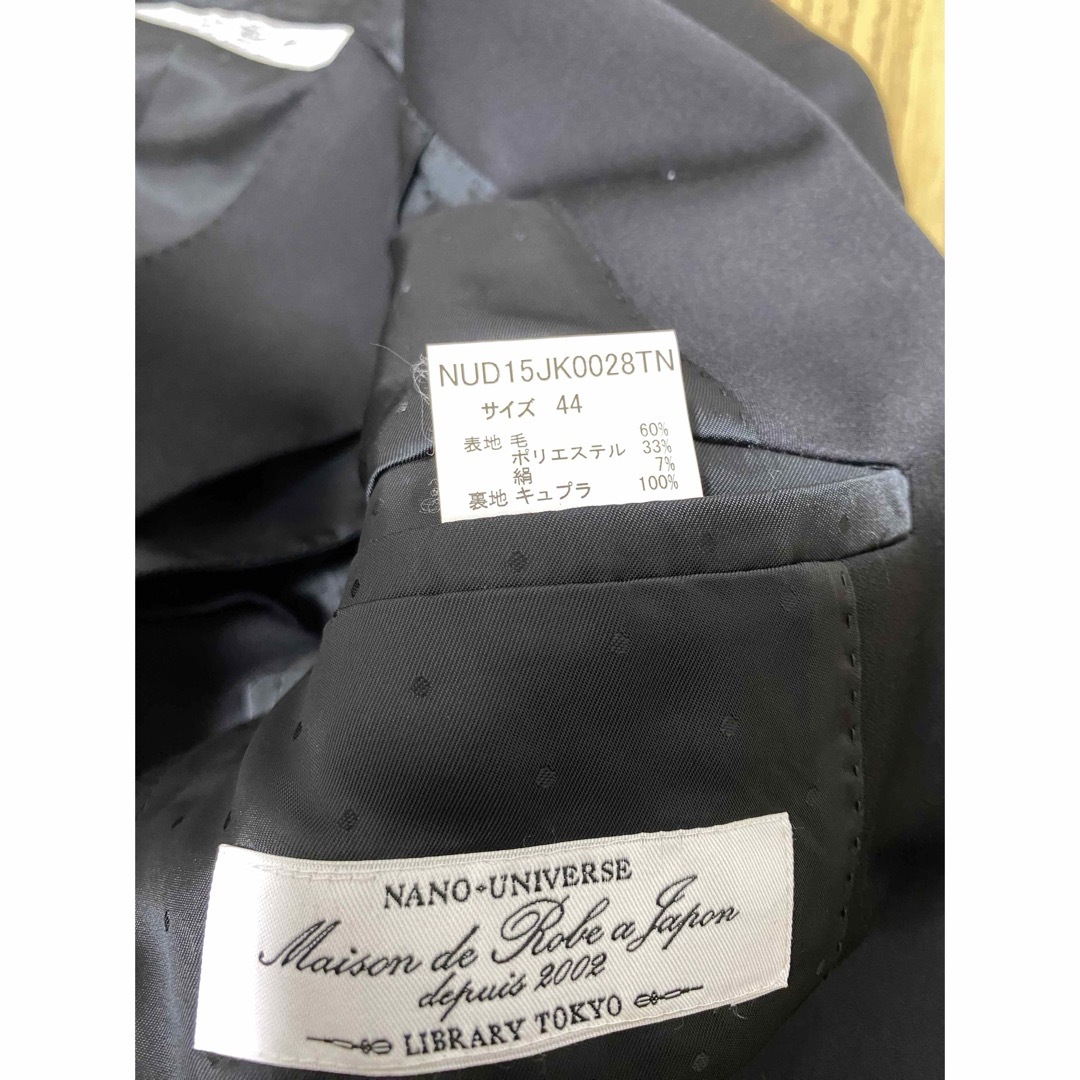 nano・universe(ナノユニバース)の新品未使用 ナノユニバース ブラックスーツ 結婚式 微光沢 絹 黒 ベスト S メンズのスーツ(セットアップ)の商品写真