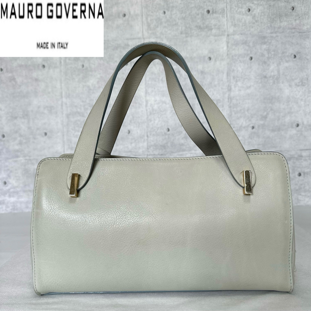 MAURO GOVERNA×WAKO カーフレザー ライトグレー ハンドバッグ レディースのバッグ(ハンドバッグ)の商品写真