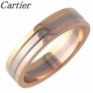 カルティエ(Cartier)のカルティエ トリニティ ウェディング リング ルイカルティエ ヴァンドーム 現行モデル #53 幅4.8mm AU750 スリーカラー 新品仕上げ済 Cartier【17181】(リング(指輪))