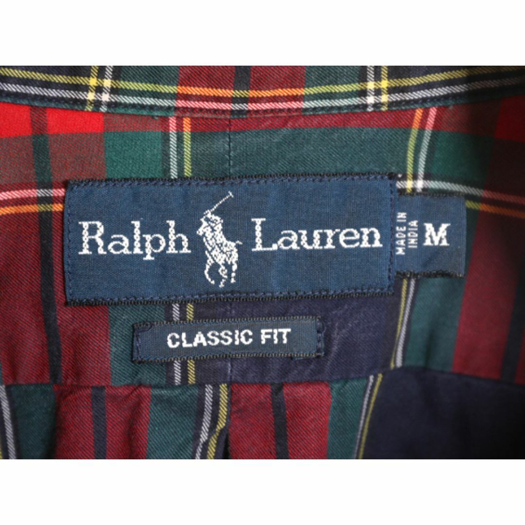 Ralph Lauren(ラルフローレン)のラルフローレン チェック 長袖 ボタンダウン シャツ メンズ M 古着 ポロ 長袖シャツ ワンポイント コットン BD BDシャツ マルチカラー 薄手 メンズのトップス(シャツ)の商品写真