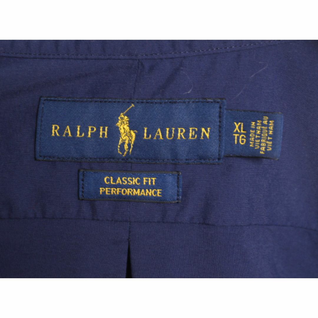 Ralph Lauren(ラルフローレン)のラルフローレン 長袖 ボタンダウン シャツ メンズ XL / 古着 ポロ コットン ワンポイント 長袖シャツ BD ワイシャツ 大きいサイズ 薄手 紺 メンズのトップス(シャツ)の商品写真