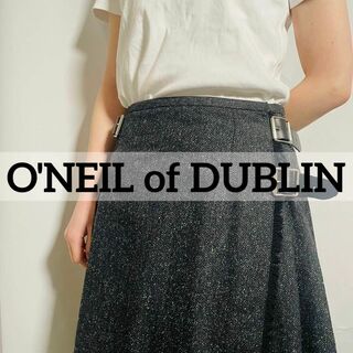 オニールオブダブリン(O'NEIL of DUBLIN)のアイルランド製 O'NEIL of DUBLIN キルト ヘリンボーンスカート(ひざ丈スカート)