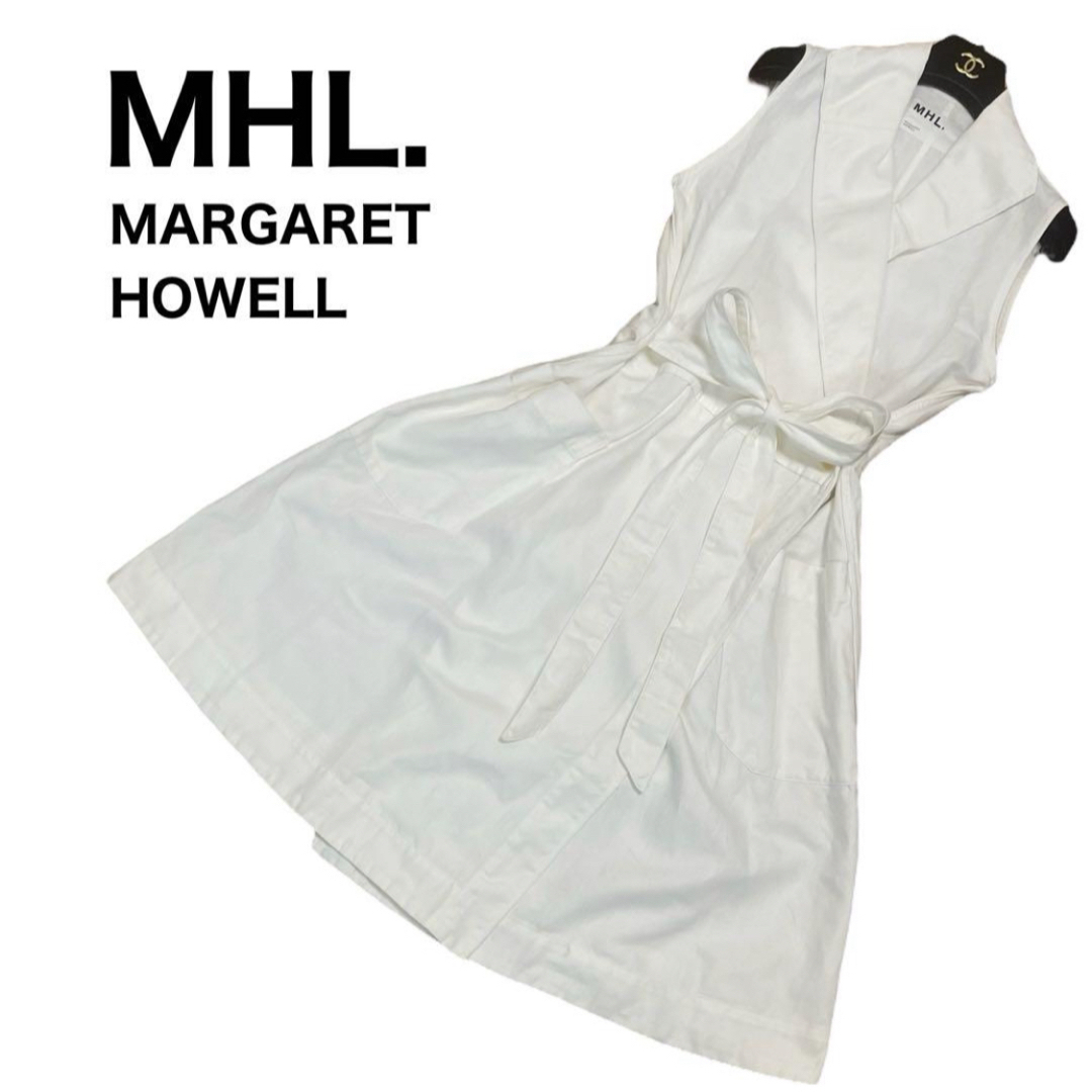 MARGARET HOWELL(マーガレットハウエル)のMHL. MARGARET HOWELL ワンピース　ラップ　ノースリーブ　ジレ レディースのワンピース(ロングワンピース/マキシワンピース)の商品写真