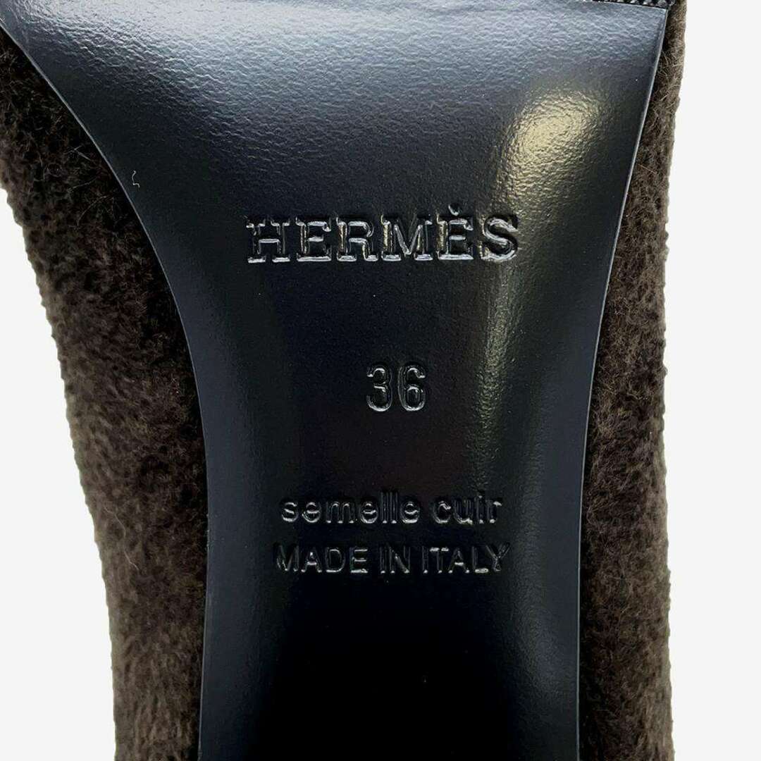 Hermes(エルメス)のエルメス ブーツ ショートブーツ ヴォルヴェール 60 ニット レディースサイズ36 HERMES 靴 黒 レディースの靴/シューズ(ブーツ)の商品写真