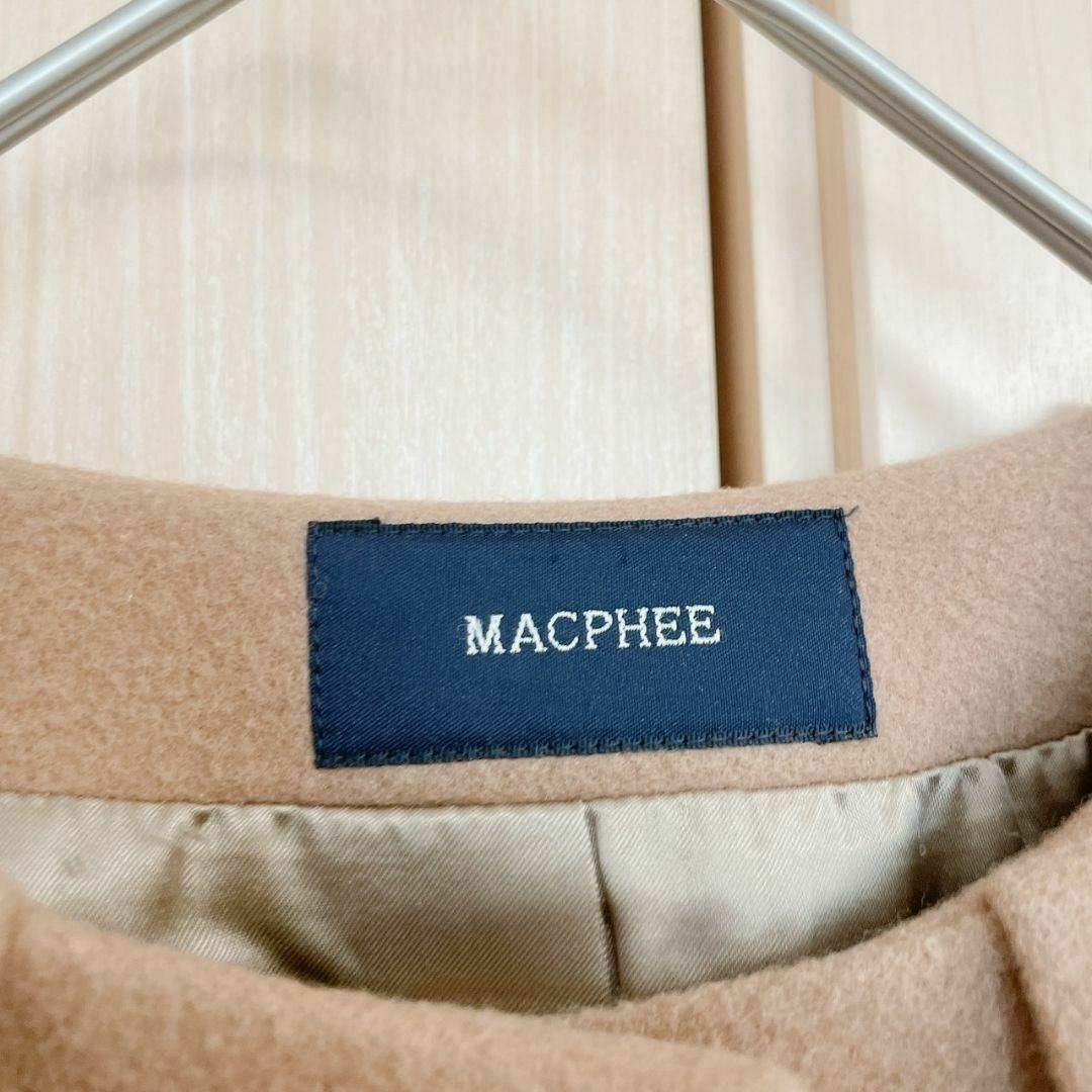 MACPHEE(マカフィー)のマカフィー コート サイズ38 M レディース　ベージュ　ノーカラー レディースのジャケット/アウター(その他)の商品写真