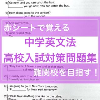 中学英語　英文法 高校入試対策問題集　★中3英語(語学/参考書)