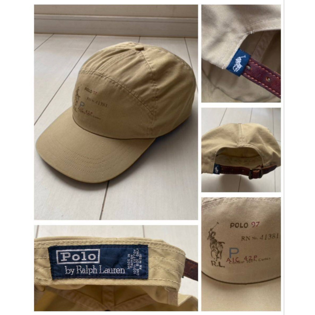 POLO RALPH LAUREN - 90s vintage POLO ラルフローレン 本革 cap POLO RALPH LAUREN - 90s vintage POLO ラルフローレン 本革 cap