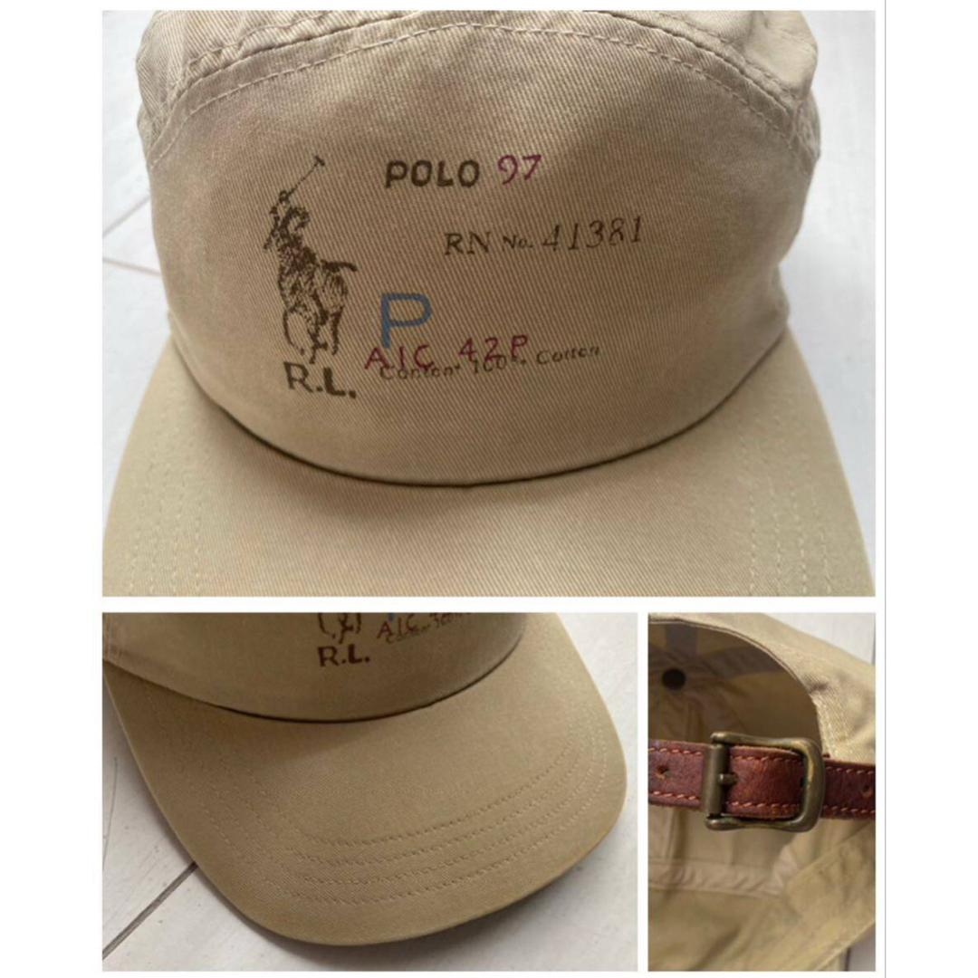 POLO RALPH LAUREN - 90s vintage POLO ラルフローレン 本革 cap POLO RALPH LAUREN - 90s vintage POLO ラルフローレン 本革 cap