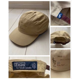 ポロラルフローレン(POLO RALPH LAUREN)の90s vintage POLO ラルフローレン 本革 cap キャップ　帽子 (キャップ)