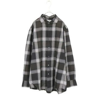 ヒロココシノ(HIROKO KOSHINO)のヒロココシノ HOMME COLLECTION チェックシャツ 黒 茶 LL(ポロシャツ)