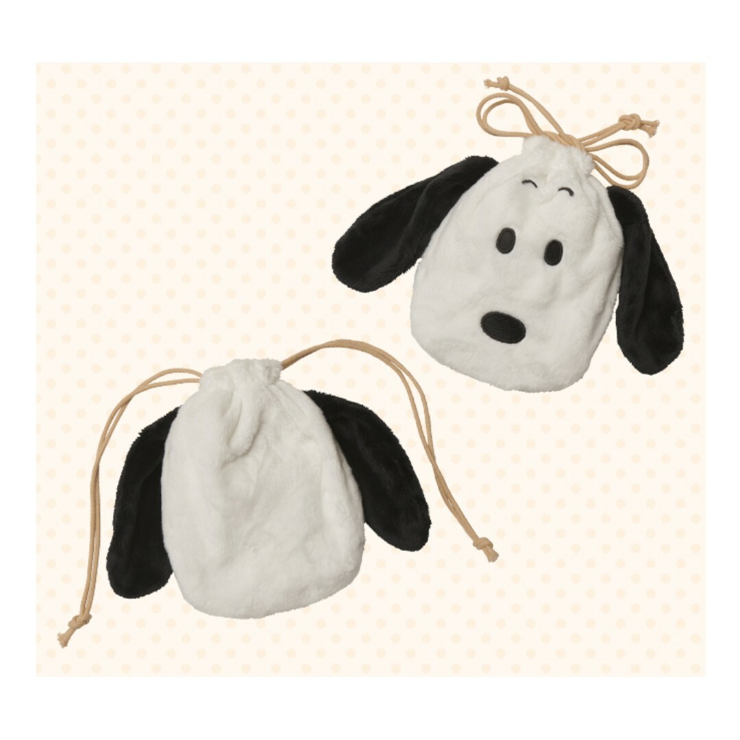 SNOOPY(スヌーピー)のおかいもの スヌーピー 購入者限定 SNOOPY フェイス 巾着 エンタメ/ホビーのおもちゃ/ぬいぐるみ(キャラクターグッズ)の商品写真