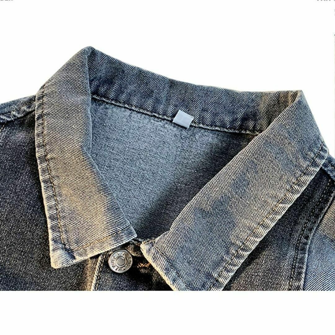 数量限定 オーバーサイズ パネル切替 インディゴ デニムジャケット メンズのジャケット/アウター(Gジャン/デニムジャケット)の商品写真