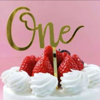 ケーキトッパー One １歳 飾りつけ 誕生日 記念日(その他)