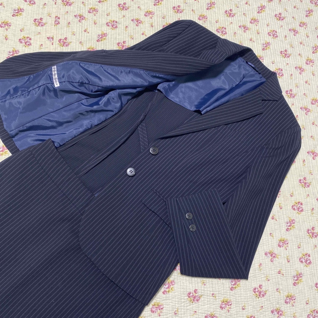 青山(アオヤマ)のアンカーウーマン 青山 スカートスーツ 上7下9 W72 濃紺 春秋 DMW レディースのフォーマル/ドレス(スーツ)の商品写真