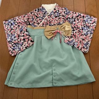 はかまロンパース　80センチ(和服/着物)