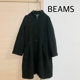 Ray BEAMS - レイビームス Ray Beams コートスタンドカラー ウール ブラック