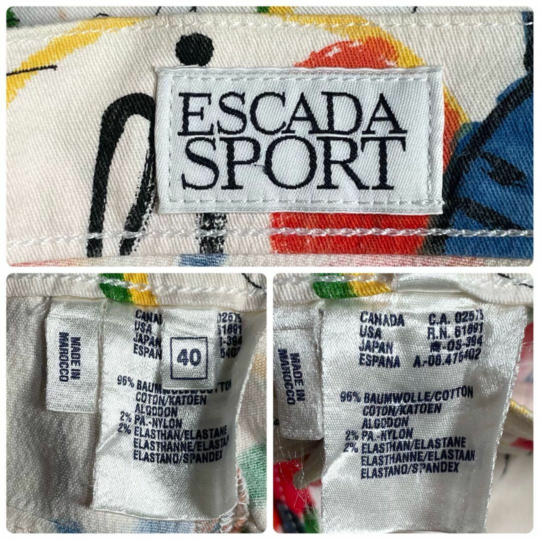 ESCADA(エスカーダ)のモロッコ製 ESCADA SPORT チノパン 花柄 総柄 テーパード 550 メンズのパンツ(チノパン)の商品写真