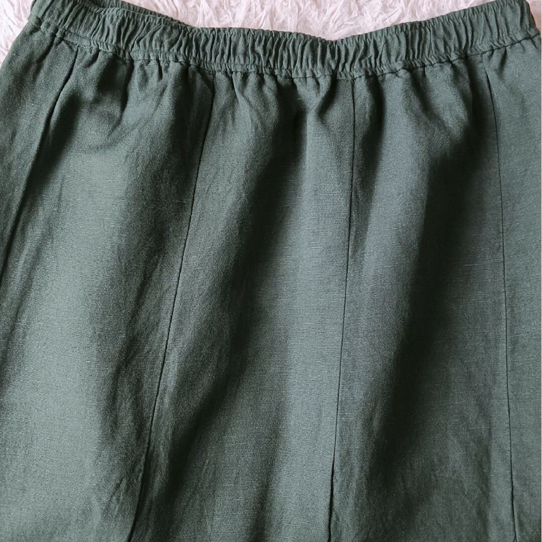 FRAMeWORK(フレームワーク)の【フレームワーク】リネンレーヨンスカート 36 グリーン マーメイド フレア レディースのスカート(ロングスカート)の商品写真