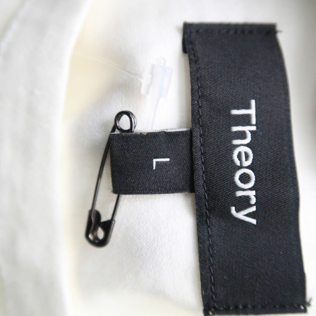 theory(セオリー)のTheory セオリー 8208210 オーガニッククランチウォッシュブラウス ブラウス L 麻他 半袖 ボートネック レディース AD12A24  レディースのトップス(シャツ/ブラウス(半袖/袖なし))の商品写真