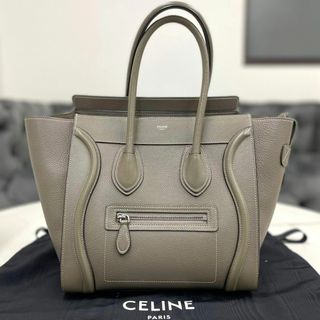 セリーヌ(celine)のセリーヌ　ラゲージ　マイクロ　ハンドバッグ　レザー　スリ　2020年　美品☆(ハンドバッグ)