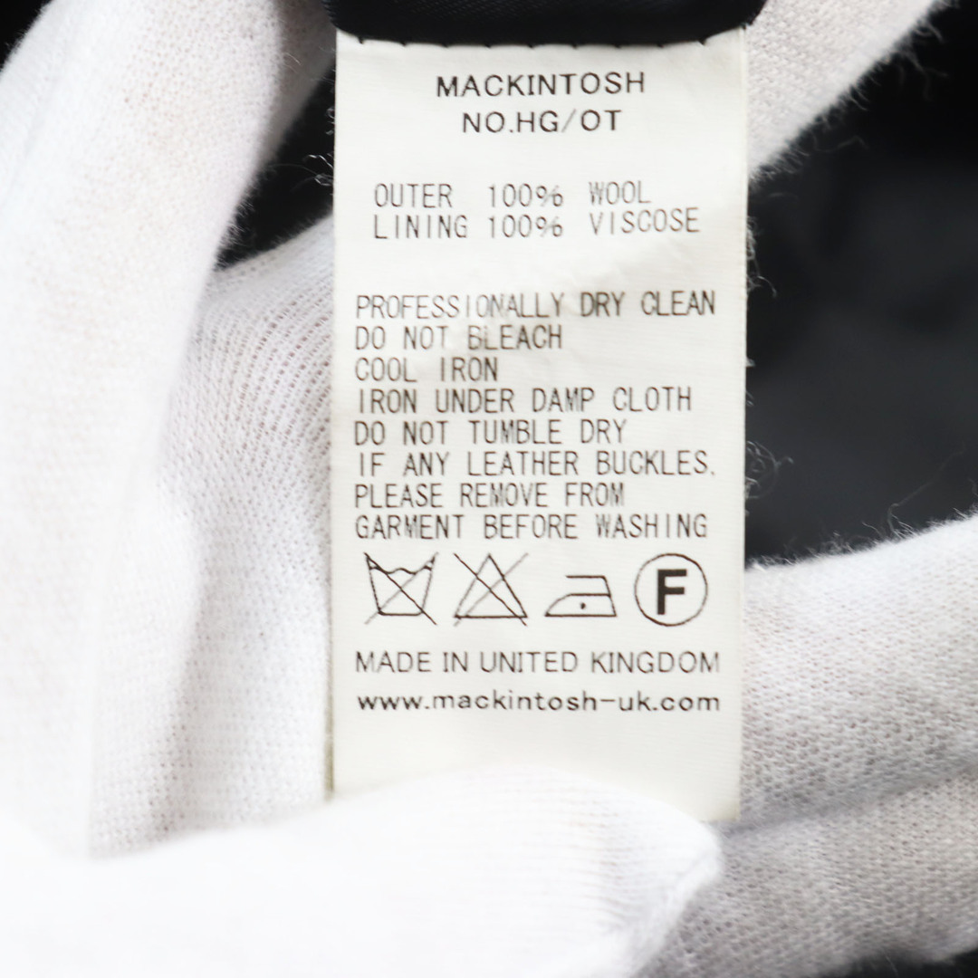 極美品●MACKINTOSH LONDON マッキントッシュロンドン ウール100％ ロゴボタン ロングコート トレンチコート グレー S相当 スコットランド製  正規品 メンズ メンズのジャケット/アウター(トレンチコート)の商品写真