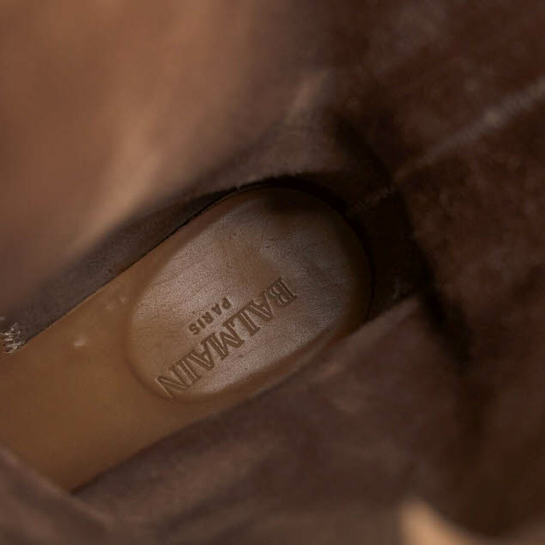 バルマンオム／BALMAIN HOMME エンジニアブーツ シューズ 靴 メンズ 男性 男性用スエード スウェード レザー 革 本革 ベージュ  S2HT957BA31 Buckled Suede Biker Boots メンズの靴/シューズ(ブーツ)の商品写真