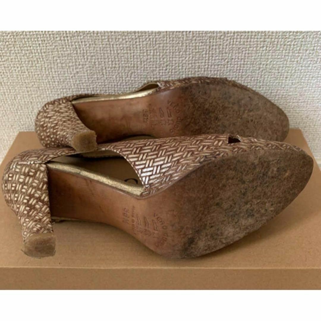 極美品♡ITALY MADE PARK MANSION サンダル　キャメル系 レディースの靴/シューズ(ハイヒール/パンプス)の商品写真