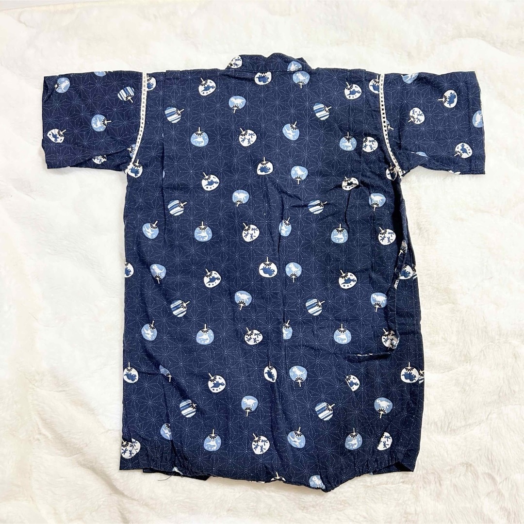 【美品】ベビー服 90 ロンパース 甚平 夏 祭り 男の子 キッズ/ベビー/マタニティのキッズ服男の子用(90cm~)(甚平/浴衣)の商品写真