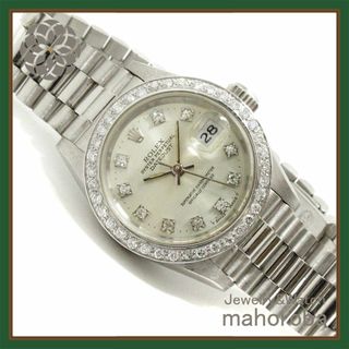 ロレックス(ROLEX)のロレックス 金無垢 デイトジャスト 10P 天然ダイヤ 69179Ｇ K18WG(腕時計)