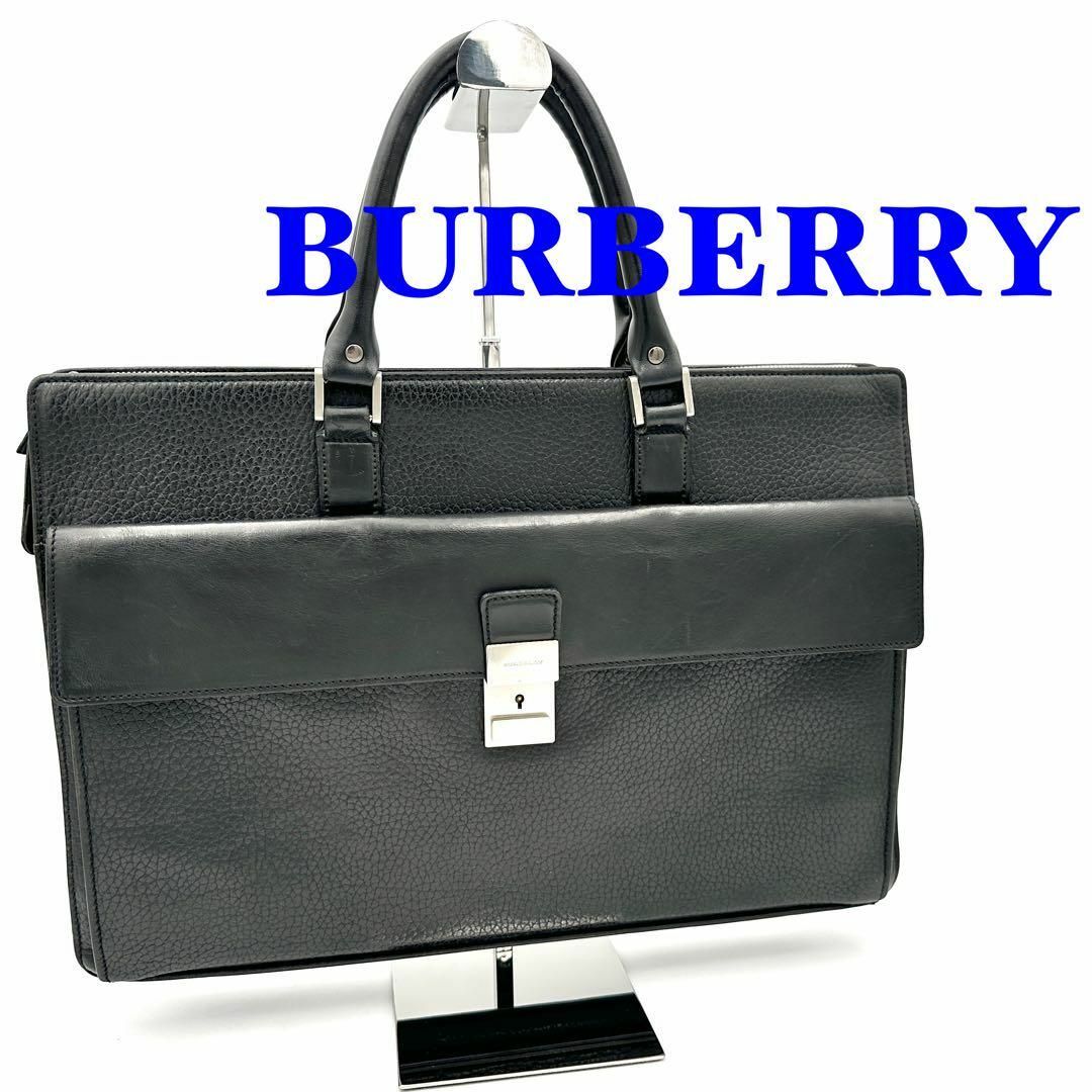 BURBERRY(バーバリー)のBURBERRY バーバリー ブリーフケース ビジネスバッグ ブラック メンズのバッグ(ビジネスバッグ)の商品写真