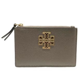 Tory Burch - TORY BURCH トリーバーチ カードケース 141006 レザー グレー×金具ゴールドカラー 【良品】 22404K546