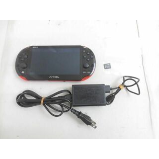  中古品 ゲーム PS Vita 本体 PCH-2000 レッド/ブラック 動作品 メモリカード 8GB 充電器付き(携帯用ゲーム機本体)