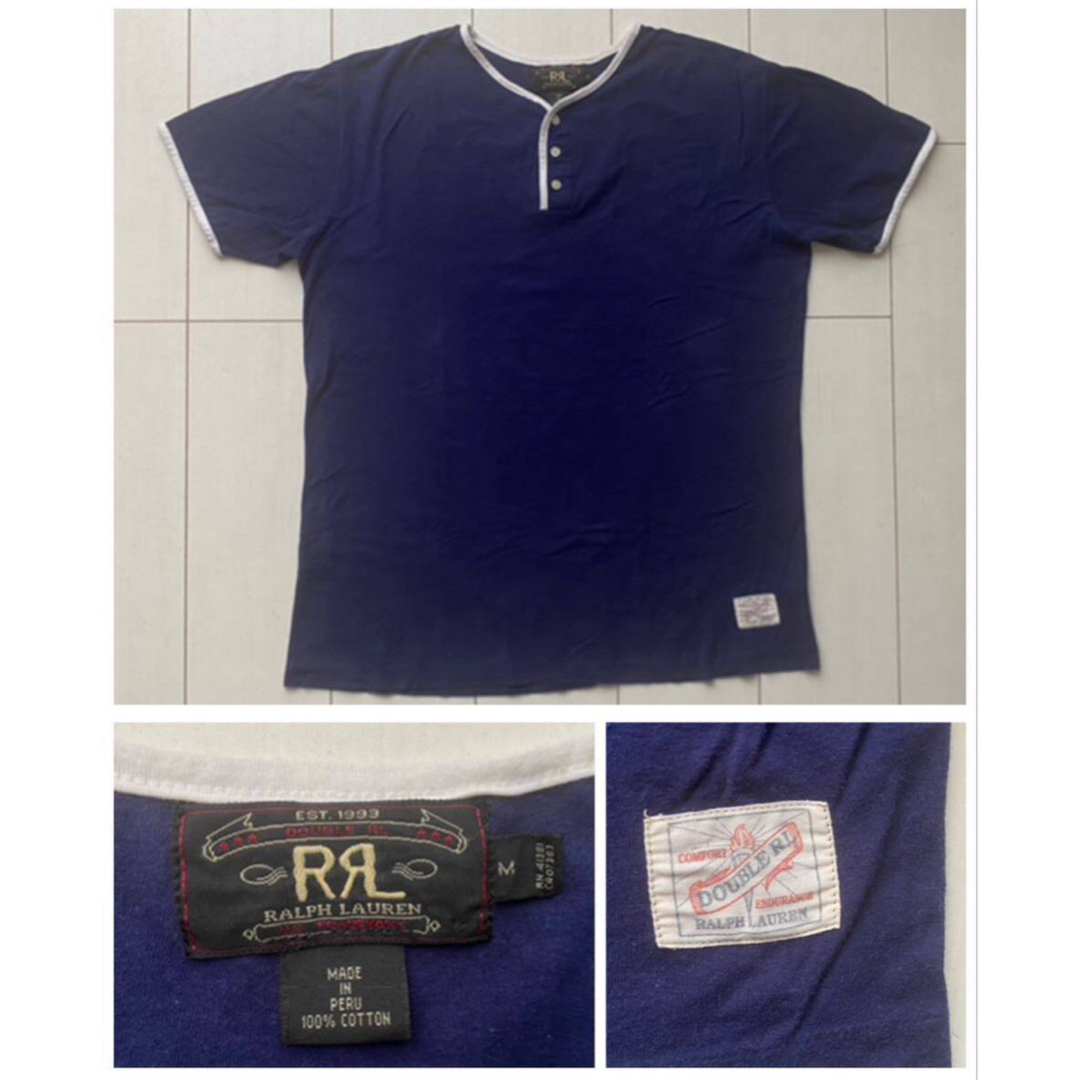 RRL(ダブルアールエル)のRRL DOUBLE RL ダブルアールエル ヘンリーネック Tシャツ 90s メンズのトップス(Tシャツ/カットソー(半袖/袖なし))の商品写真