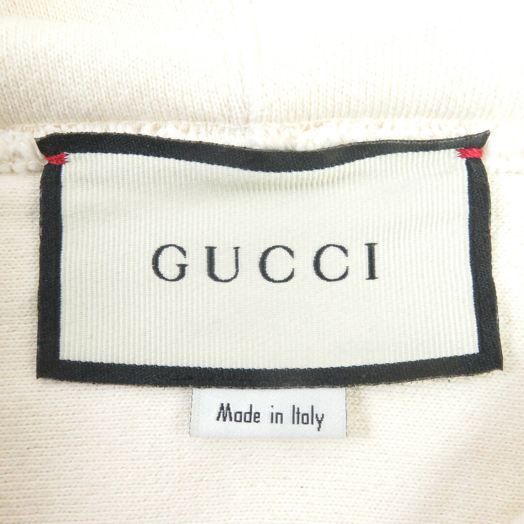 Gucci(グッチ)の美品□GUCCI グッチ 560502 TENNIS コットン100％ ロゴエンブロイダリー プルオーバー フーディー パーカー アイボリー S イタリア製 正規品 メンズ メンズのトップス(パーカー)の商品写真