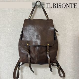 IL BISONTE - イルビゾンテ IL BISONTE レザー リュック バックパック 本革 こげ茶