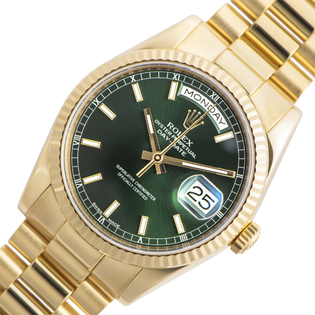 ROLEX(ロレックス)のROLEX ロレックス デイデイト 118238 ランダム グリーン【中古】 メンズの時計(腕時計(アナログ))の商品写真