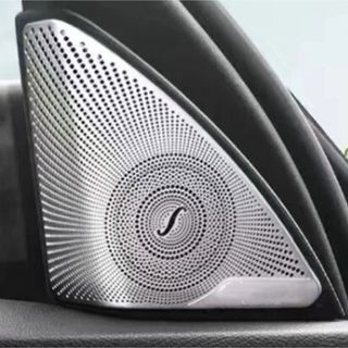 再入荷しました！【マット】外品 Mercedes スピーカー グリルカバー(車内アクセサリ)