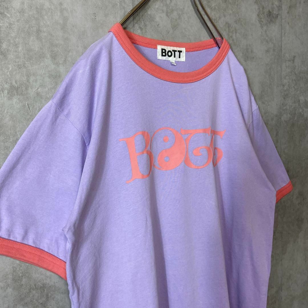 【完売モデル、好配色カラー】BoTTビッグロゴ古着リンガーTシャツユニセックス メンズのトップス(Tシャツ/カットソー(半袖/袖なし))の商品写真