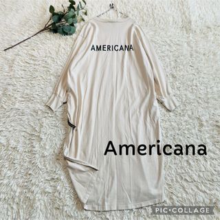 アメリカーナ(AMERICANA)のAmericana アメリカーナ   裾ジップロゴカットソーワンピース(ロングワンピース/マキシワンピース)