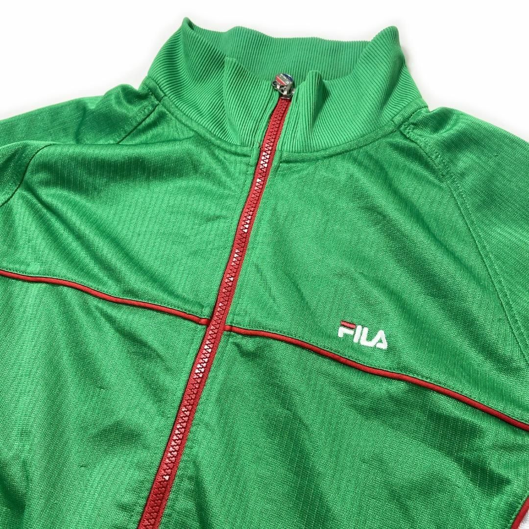 FILA(フィラ)のFILA フィラ 80s ビンテージ トラックジャケット Y2K グリーン L メンズのトップス(ジャージ)の商品写真