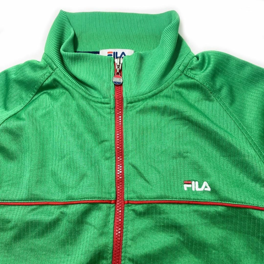 FILA(フィラ)のFILA フィラ 80s ビンテージ トラックジャケット Y2K グリーン L メンズのトップス(ジャージ)の商品写真