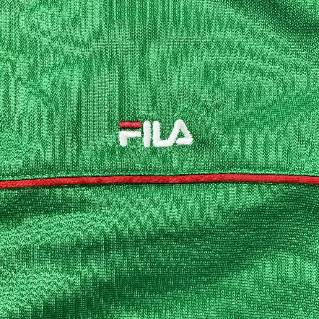 FILA(フィラ)のFILA フィラ 80s ビンテージ トラックジャケット Y2K グリーン L メンズのトップス(ジャージ)の商品写真