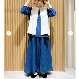 新品 サマンサモスモス ETHICAL CRAFTS ヘンプ混ギャザースカート