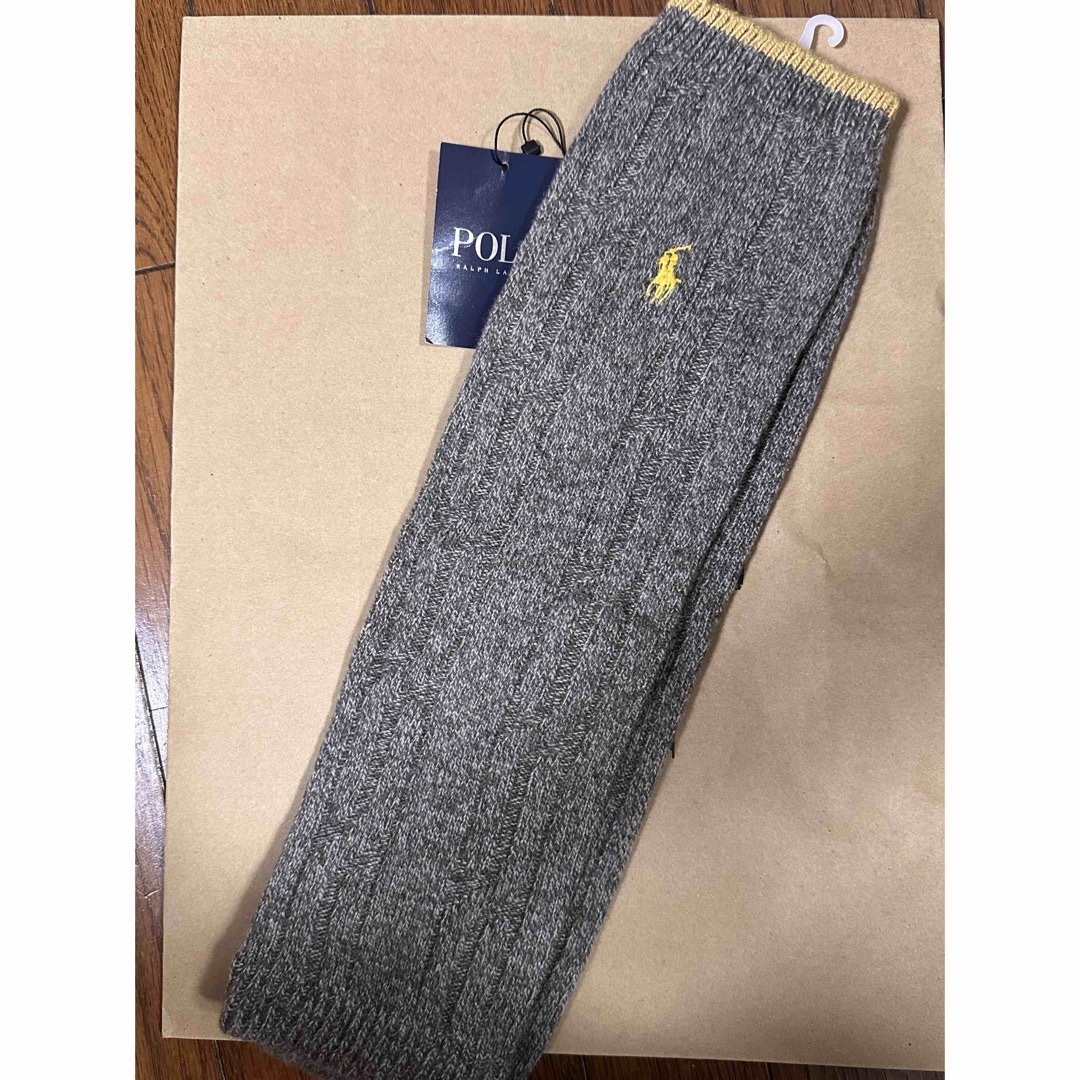 Ralph Lauren(ラルフローレン)の新品 ラルフローレン レッグウォーマー グレージュ カシミヤ カシミア 冷え性 レディースのレッグウェア(レッグウォーマー)の商品写真